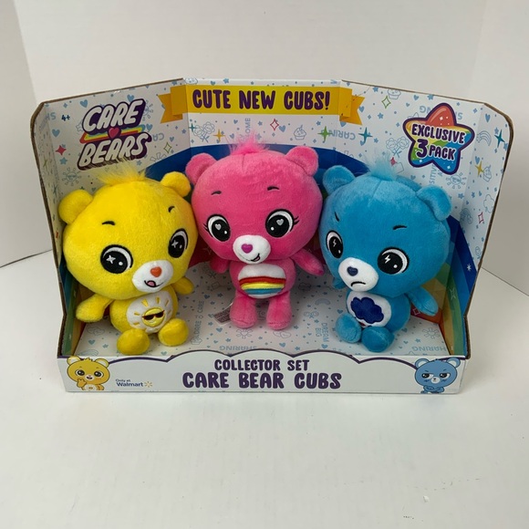 Care Bears Cubs Collector Set of 3 Funahine Cheer Grumpy Stuffed Animal Plush - Picture 1 of 9